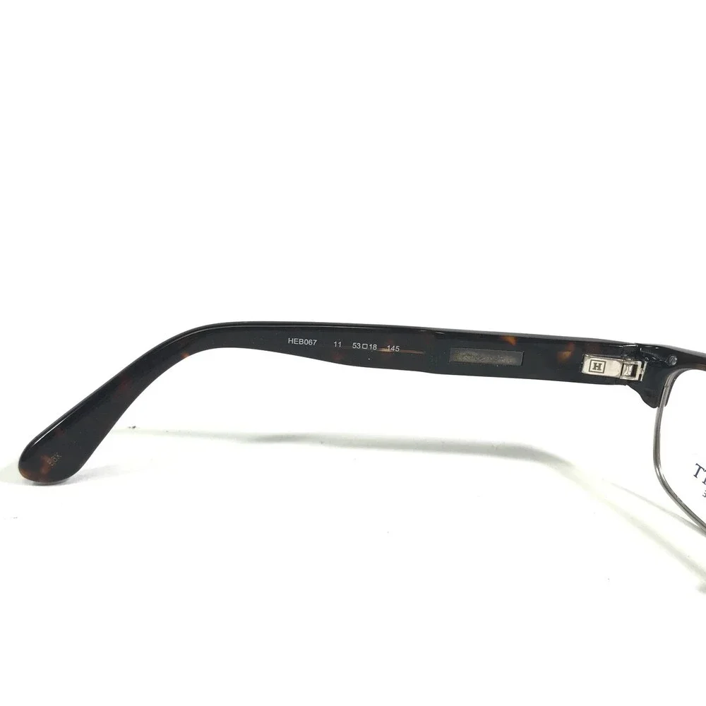 Hackett Eyeglasses Frames HEB067 11 Tortoise Silver Rectangular 53-18-145